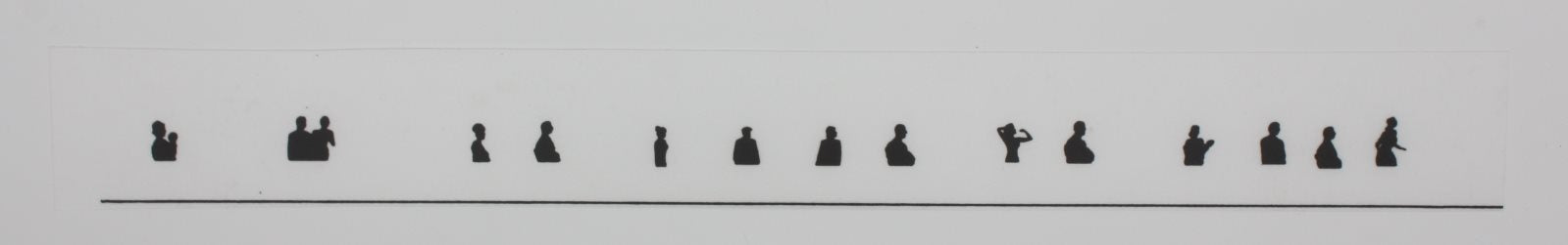 K-Line K4800-X006-3 Coach Car Right Hand Window Strip with Silhouettes