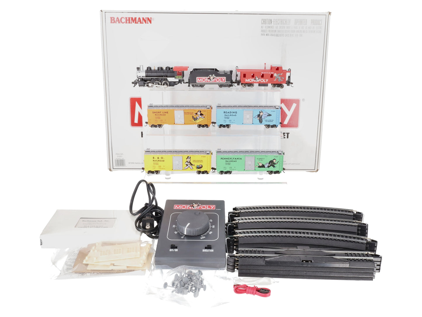 Bachmann 01201 HO Monopoly Collectors Edition HO Gauge Steam Train Set LN/Box