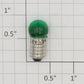 Lionel 1499G 14 Volt Screw Base Transparent Green Small Globe Light Bulb