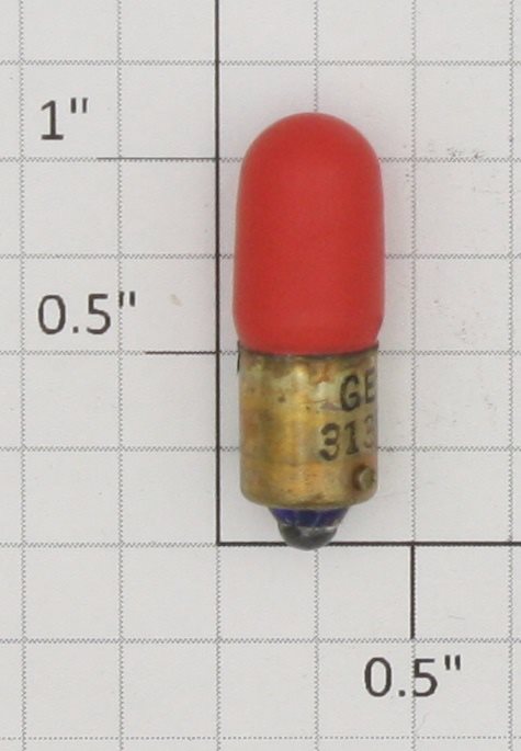 GE 313R 28 Volt Screw Base Red Translucent Tall Light Bulbs (Box of 10)