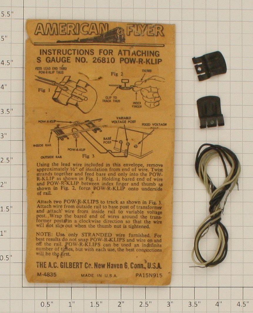 American Flyer 26810 S Scale AF Pow-R-Klip