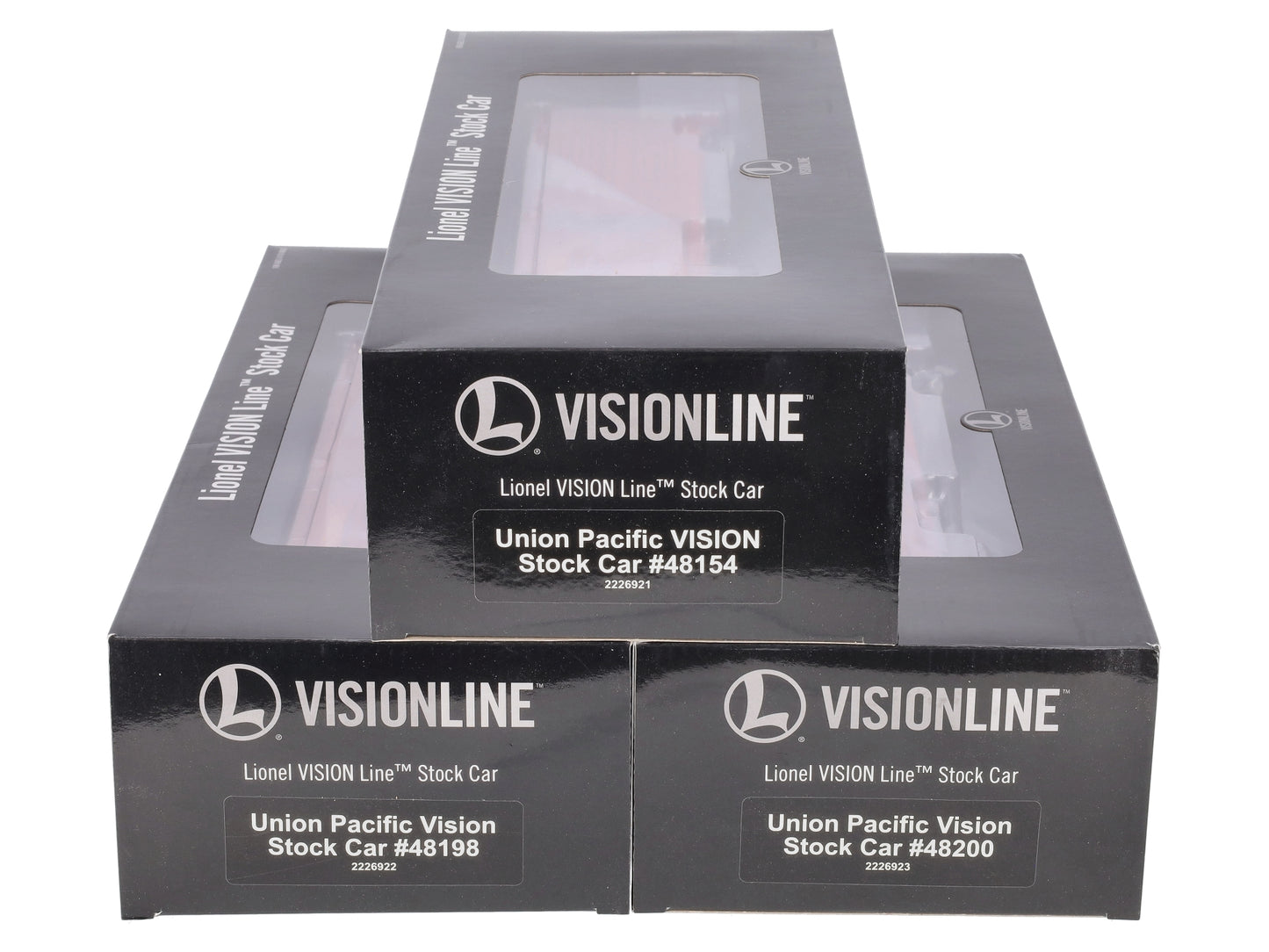 Lionel 2226920 O VISIONLINE Union Pacific Stock Cars (Set of 3)