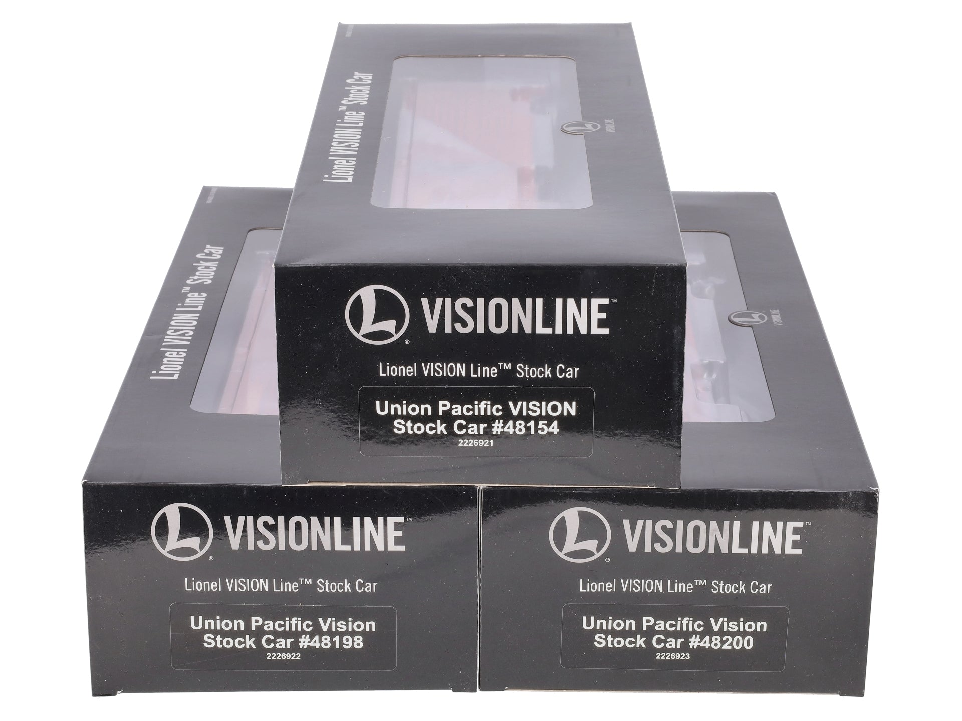 Lionel 2226920 O VISIONLINE Union Pacific Stock Cars (Set of 3)