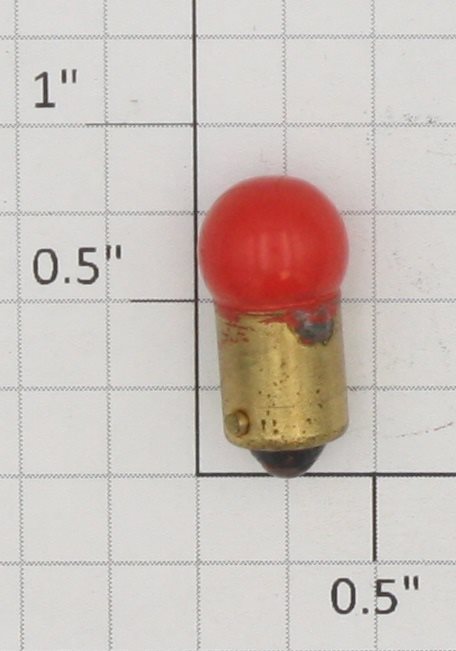 Lionel 51R 7.5-Volt Bayonet Base Translucent Red Small Globe Light Bulb