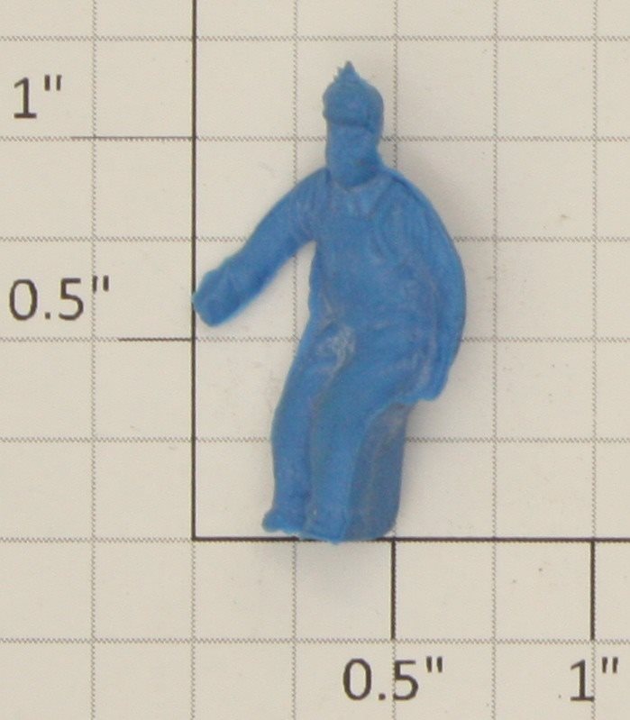 Lionel 356-28T Light Blue Rubber Baggage Cart Figure with T-Slot