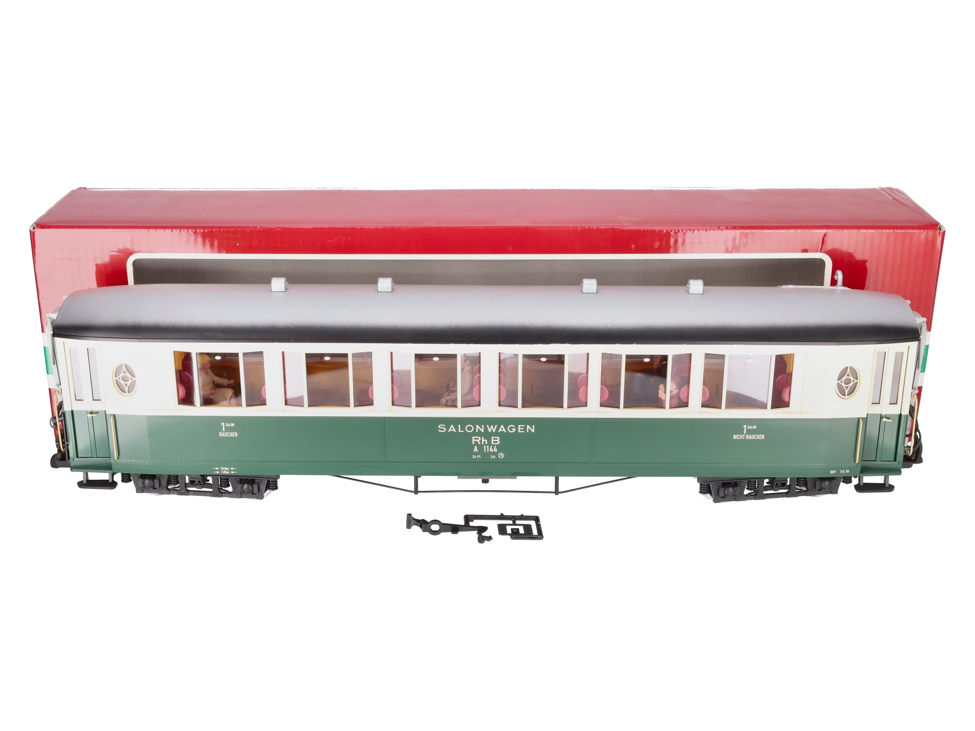 LGB 35650 G Scale RhB Salon Car #1144 - Metal Wheels – Trainz