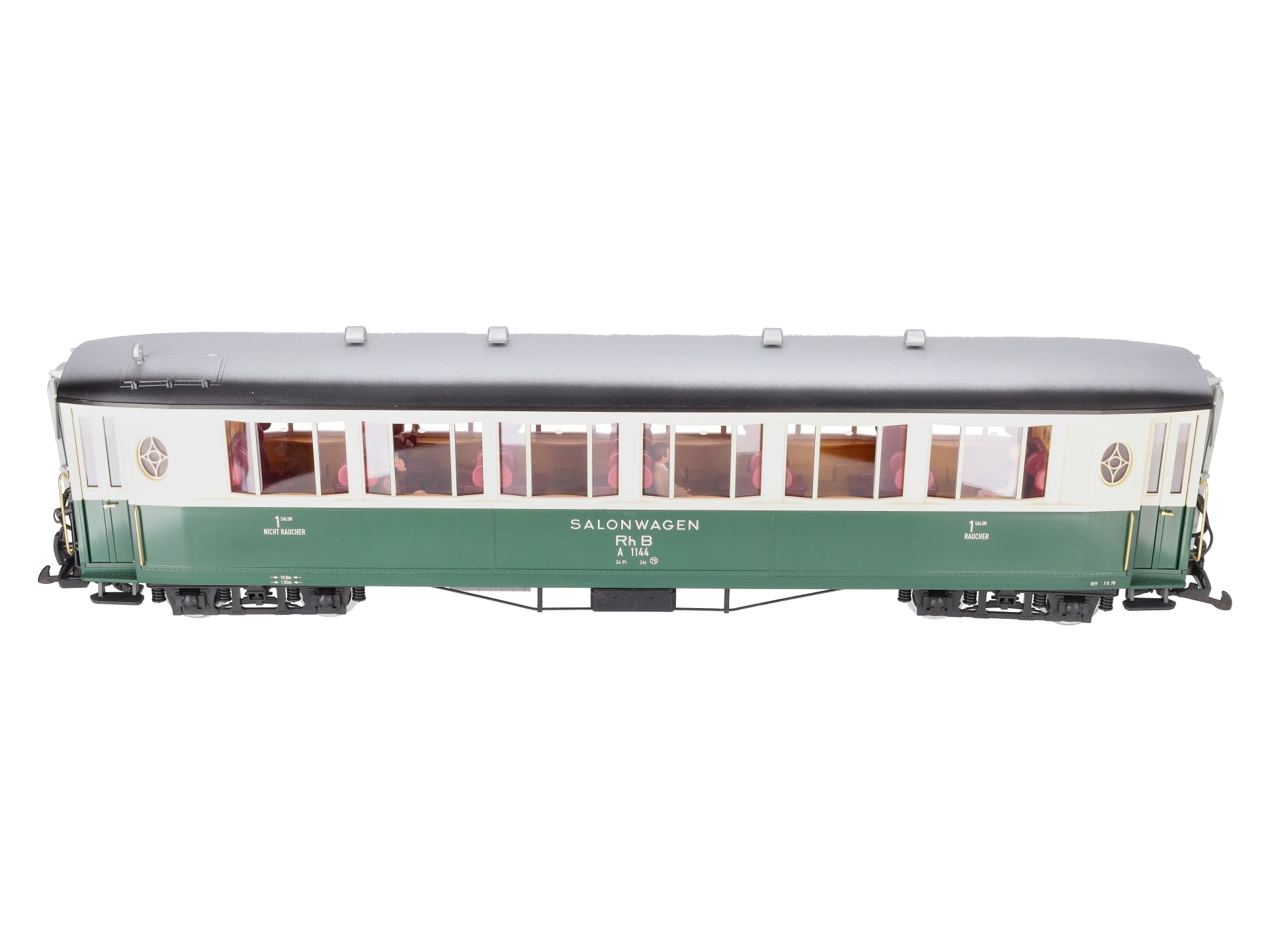 LGB 35650 G Scale RhB Salon Car #1144 - Metal Wheels