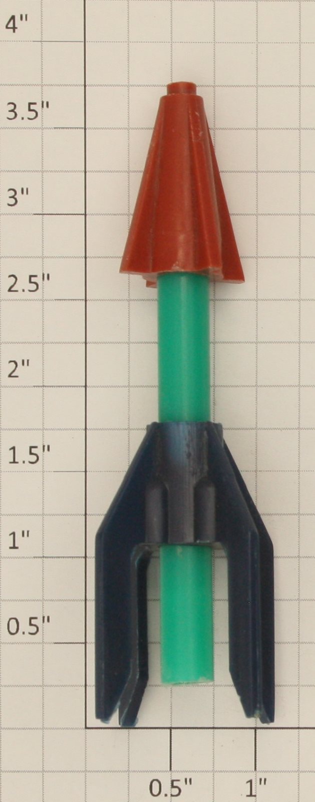 American Flyer P14A686 S Scale Red/Green/Blue Rocket