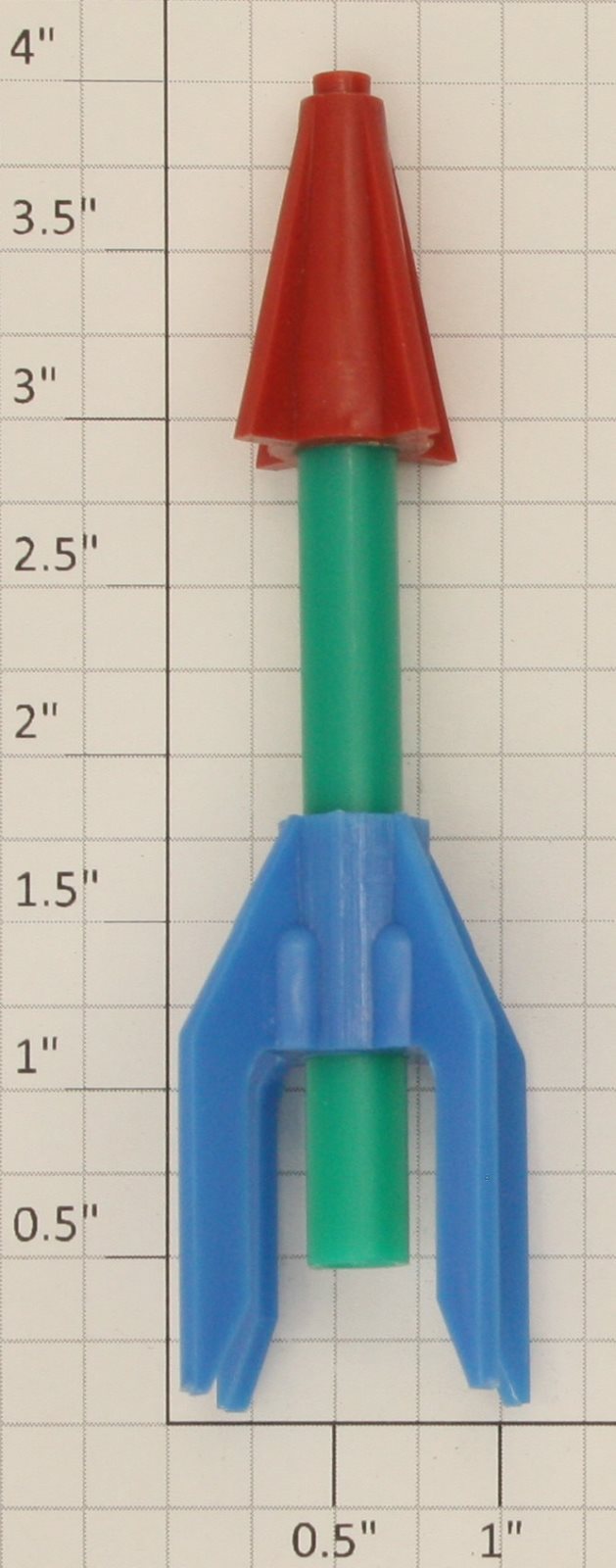 American Flyer P14A686 S Scale Red/Green/Blue Rocket