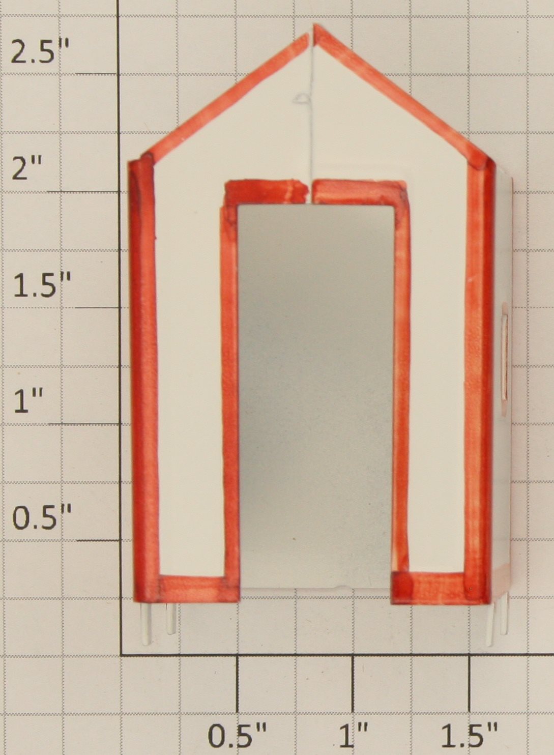 American Flyer PA9353 S Scale White House with Red Trim for Various Accessories