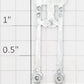 Roundhouse 20107 HO Unfinished Diecast Main Drive Rod (Set of 2)