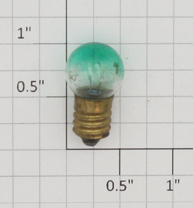 Lionel 428G 12 Volt Screw Base Green Transparent Large Globe Light Bulb
