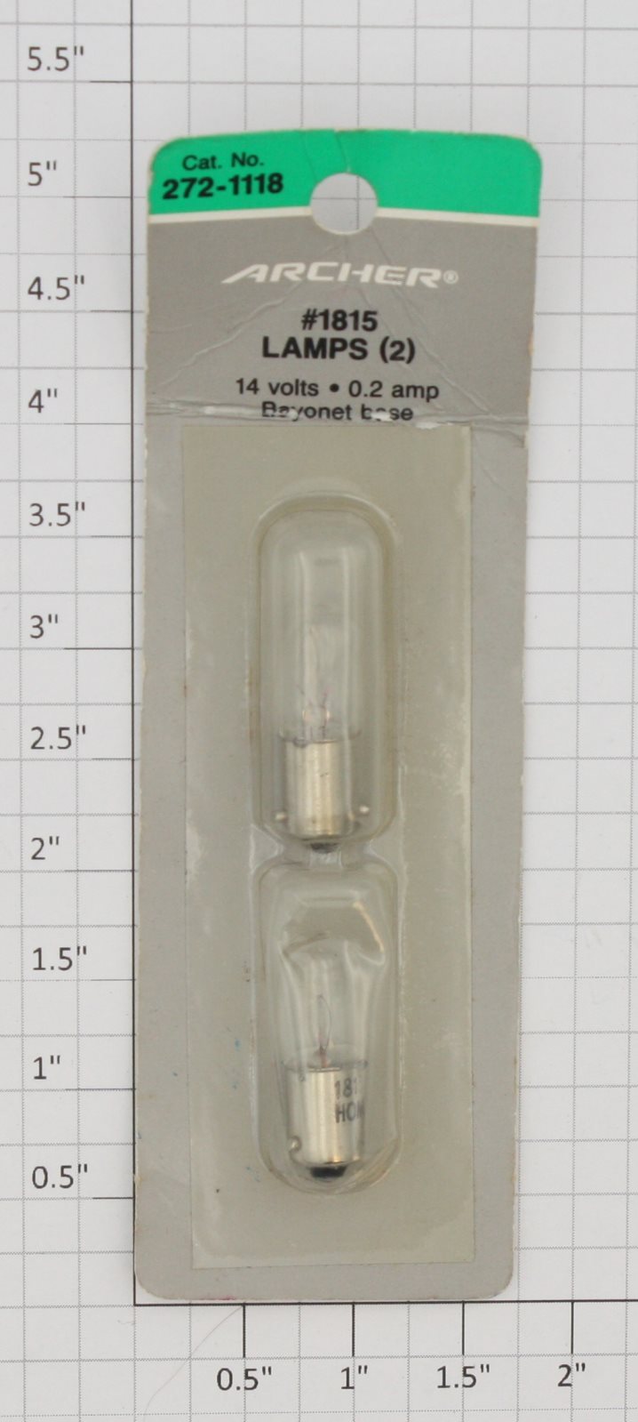 Radio Shack 272-1118 #1815 14 Volt  0.2 Amp Bayonet Bulbs (Pack of 2)