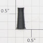 Roundhouse 22364 HO Black Plastic Tapered Smoke Stack Half