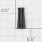 Roundhouse 22364 HO Black Plastic Tapered Smoke Stack Half