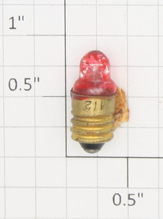 Lionel 112 1.2 Volt Screw Base Red Light Bulb