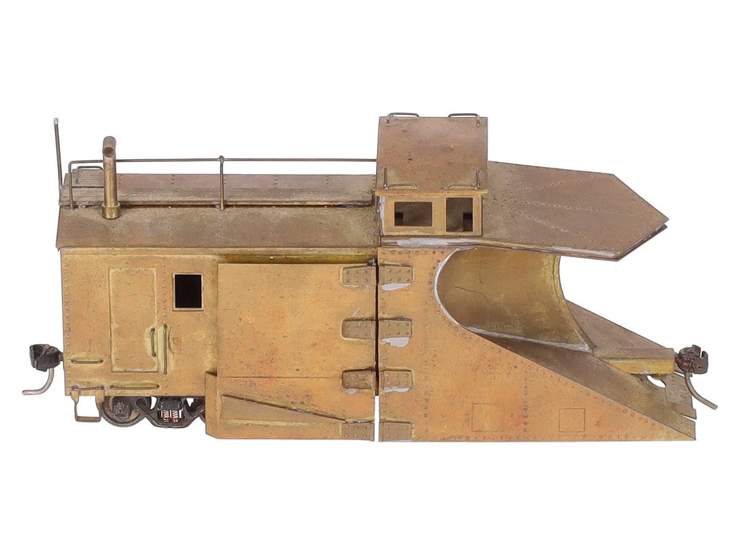 Kemtron HO BRASS Wedge Single Track Snow Plow -Unpainted VG
