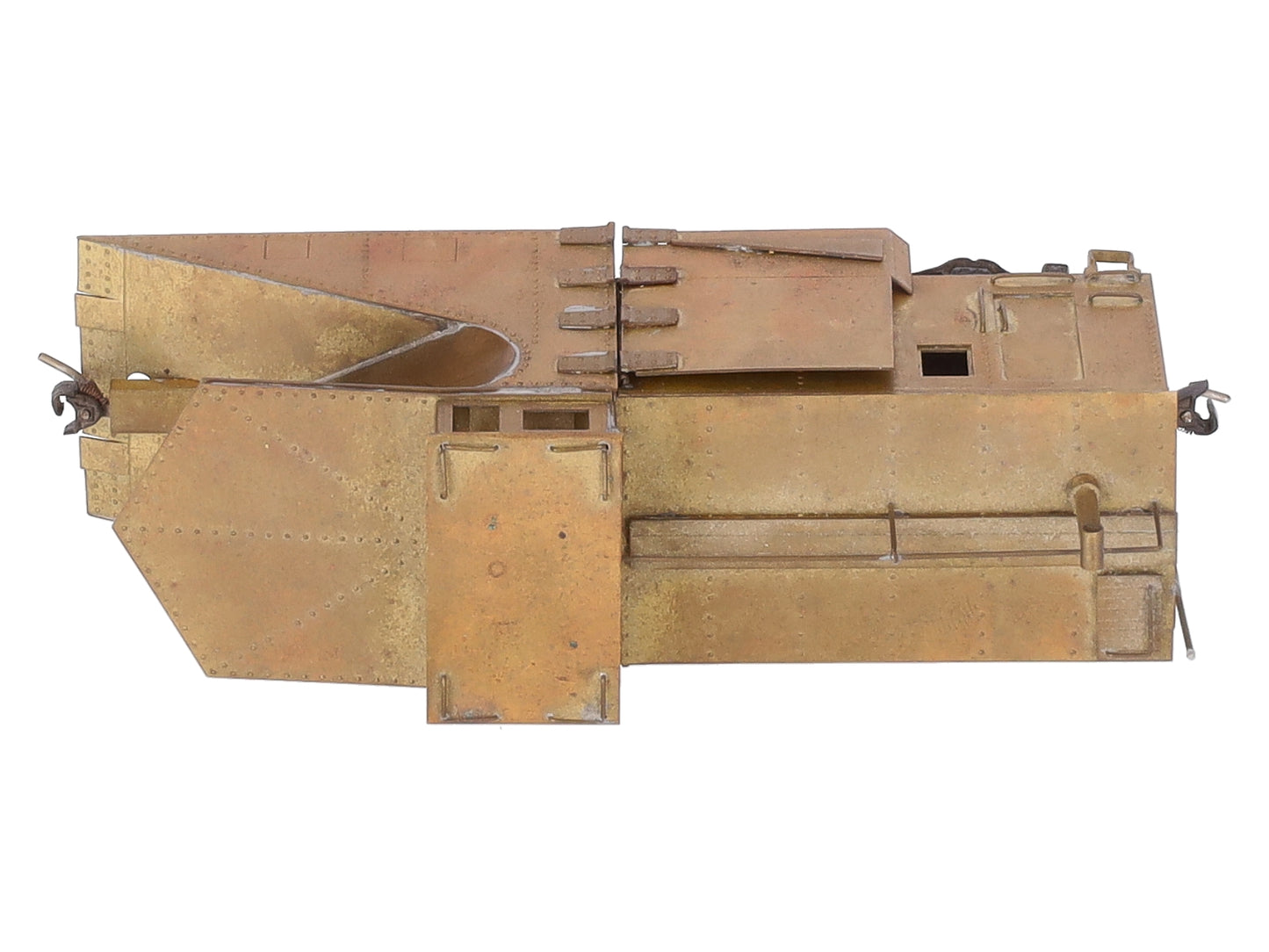 Kemtron HO BRASS Wedge Single Track Snow Plow -Unpainted VG