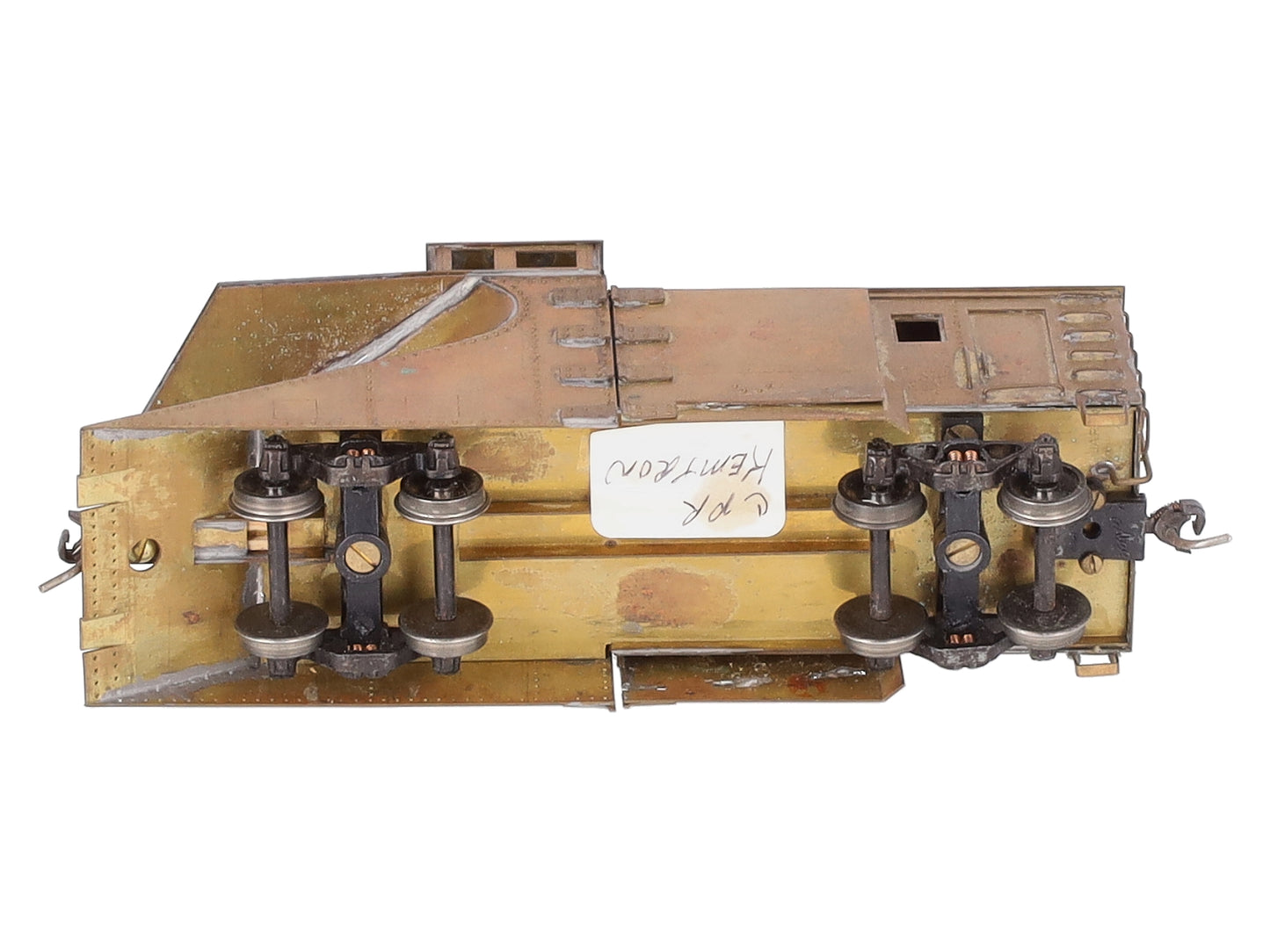 Kemtron HO BRASS Wedge Single Track Snow Plow -Unpainted VG