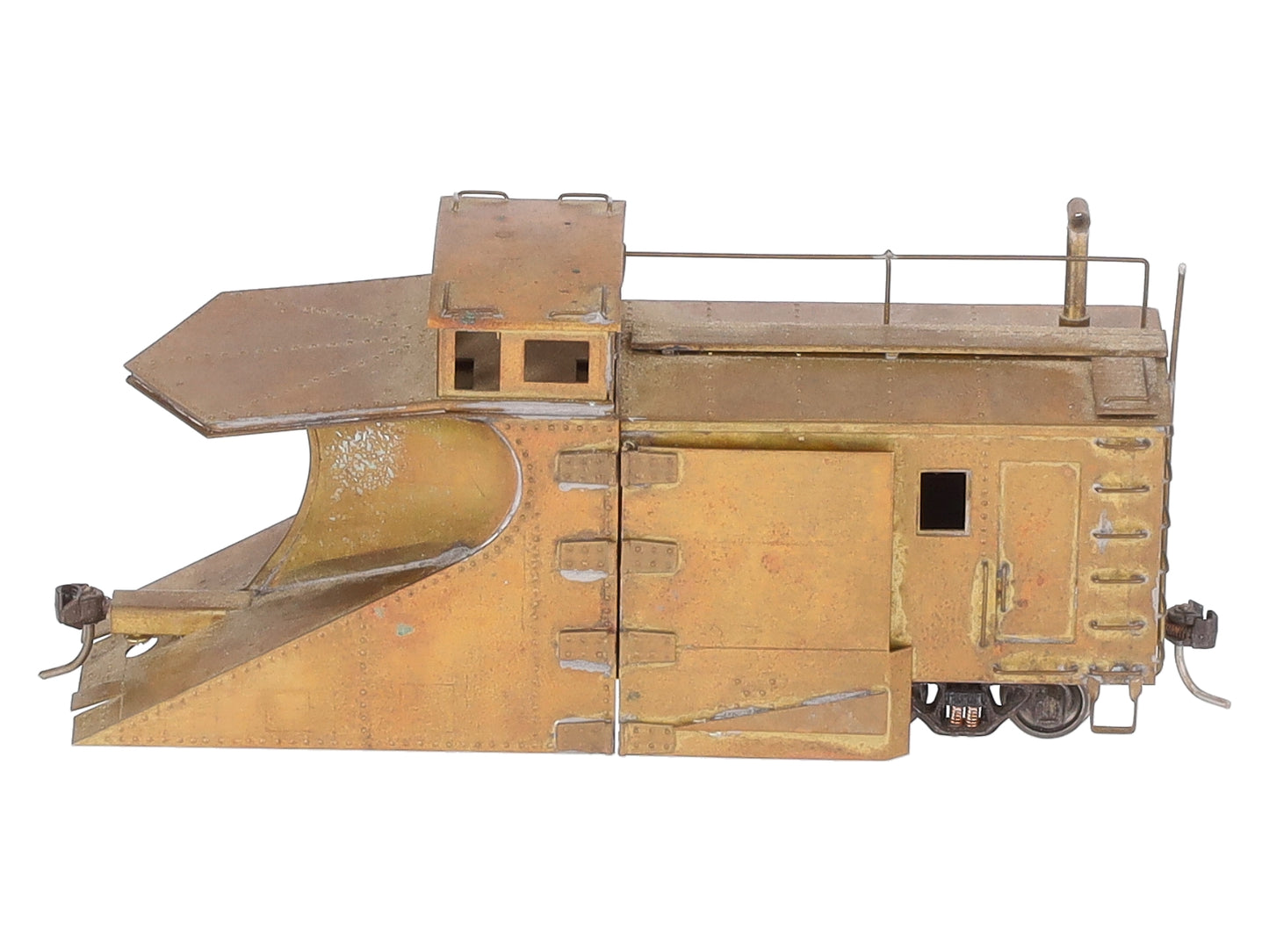 Kemtron HO BRASS Wedge Single Track Snow Plow -Unpainted VG