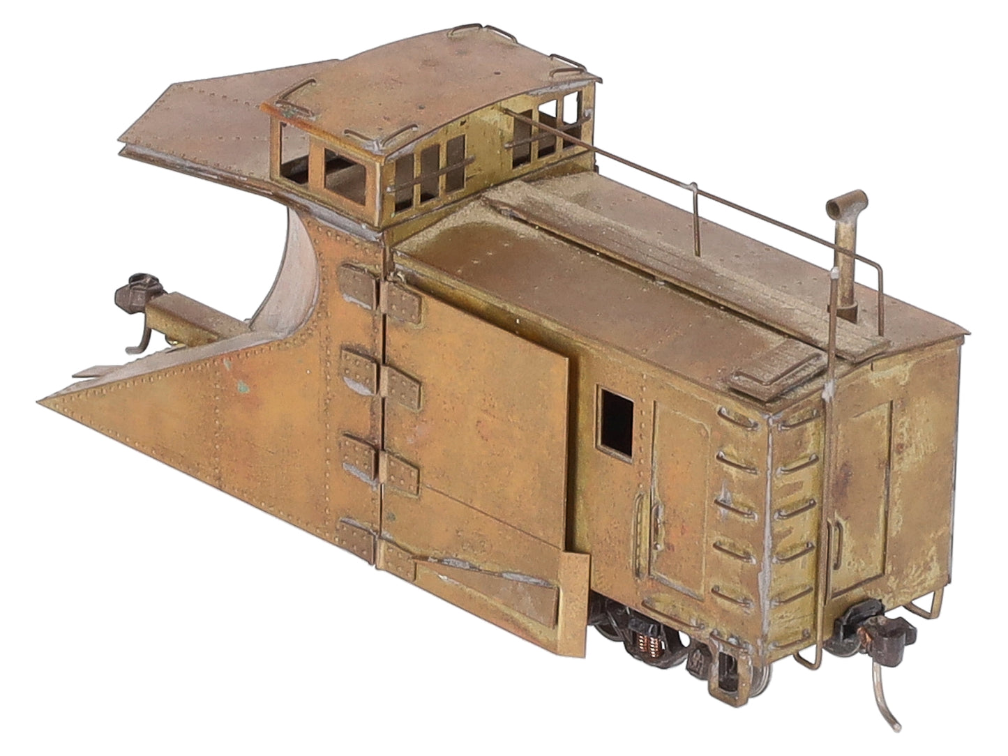 Kemtron HO BRASS Wedge Single Track Snow Plow -Unpainted VG