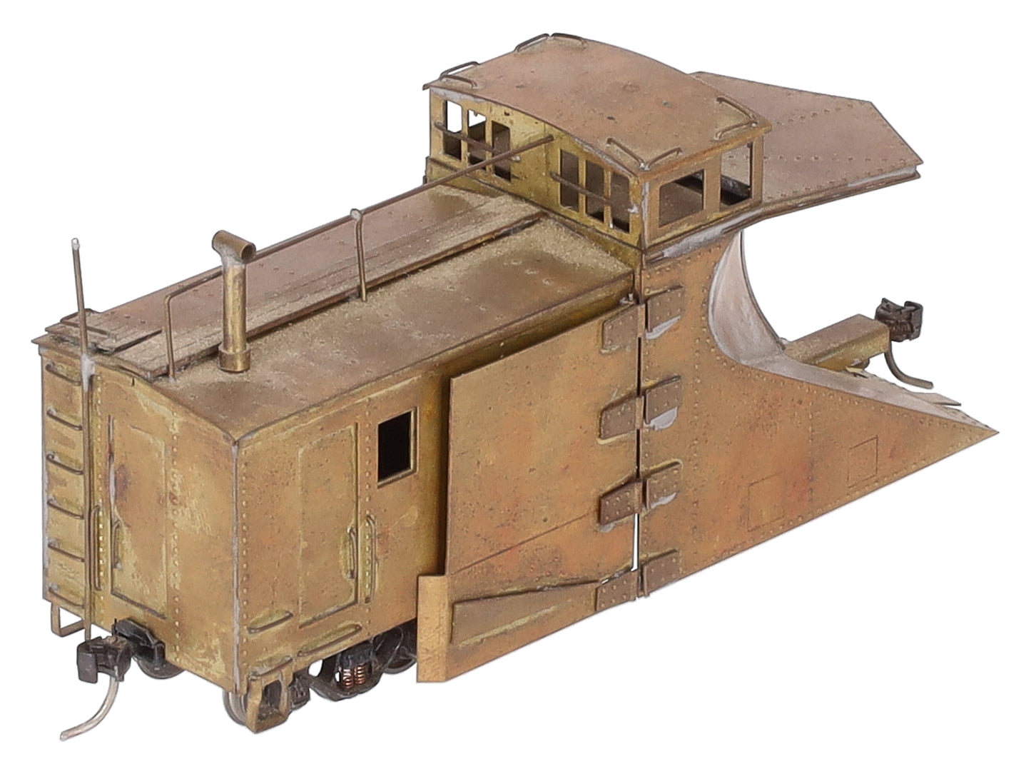 Kemtron HO BRASS Wedge Single Track Snow Plow -Unpainted VG