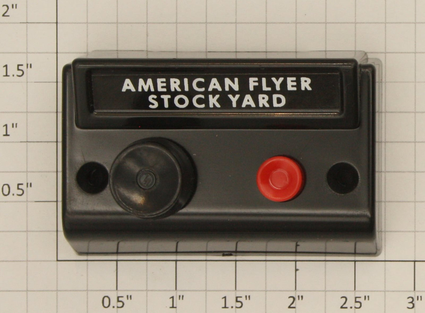 American Flyer XA14A965-AE S Scale Black Stock Yard Control Button