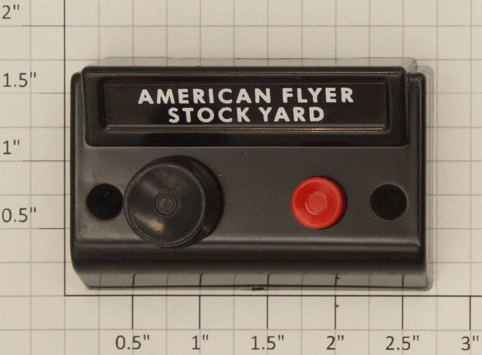 American Flyer XA14A965-AE S Scale Black Stock Yard Control Button