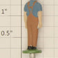 American Flyer FIG0204 Metal Wayside Station Cart Man Figure with Brown Hat