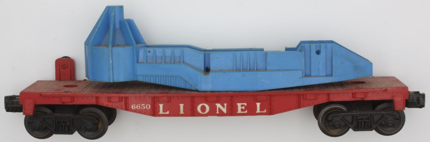 Lionel 6650-4 O Red Missile Launching Car w/ Launch Turret