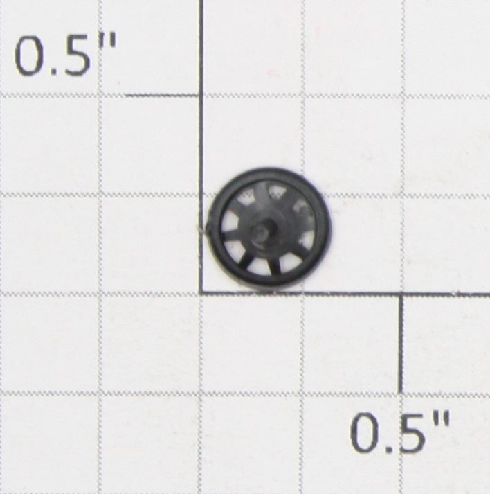 Roundhouse 90986 HO Black Plastic Brake Wheel