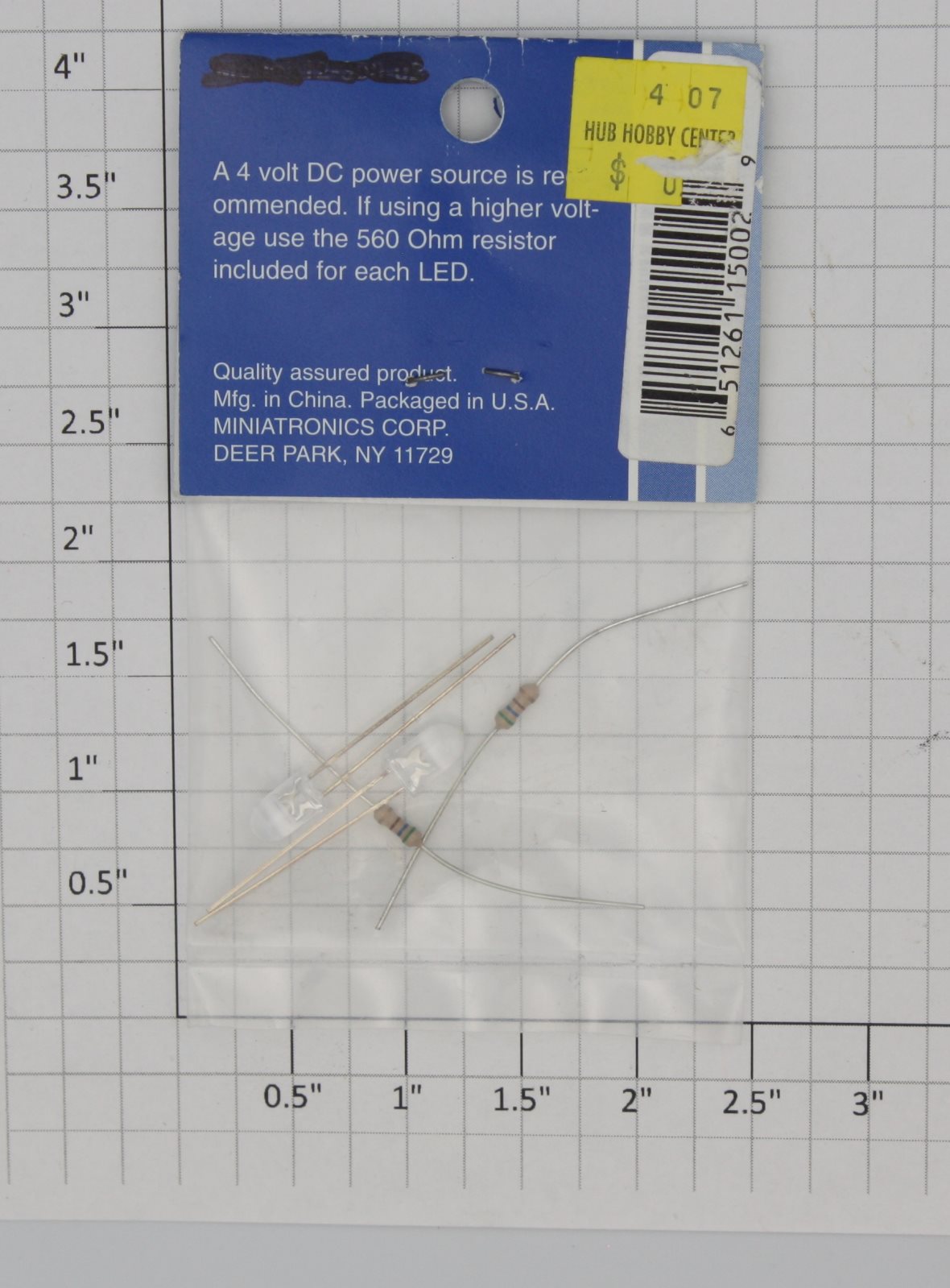 Miniatronics 12-500-02 5mm White Standard Light Emitting Diodes LEDs (Pack of 2)