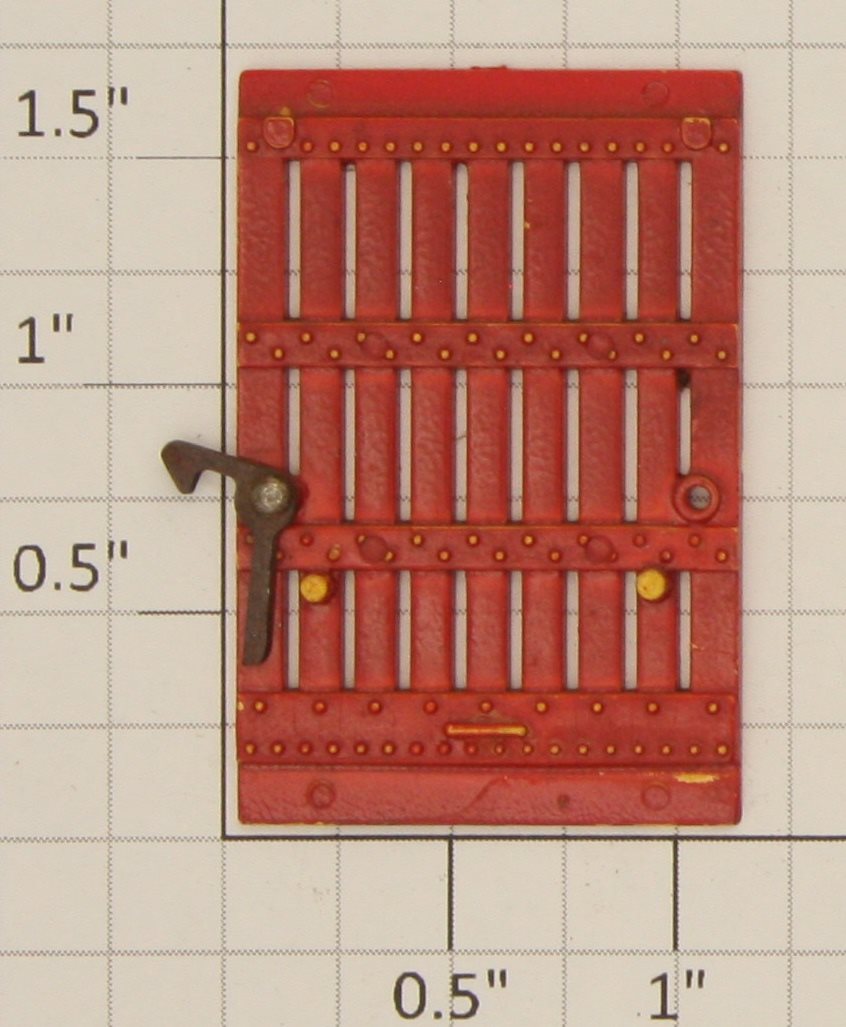American Flyer PA10054-PR S Scale Painted Red Stock Car Door with Left Latch