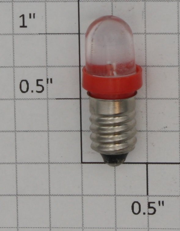 Lionel 1447R 18 Volt Screw Base Red Small Globe LED Light Bulb