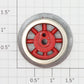 Lionel SLS-257-7  O Gauge Plain Red 8-Spoked Wheel with Side Rod Boss