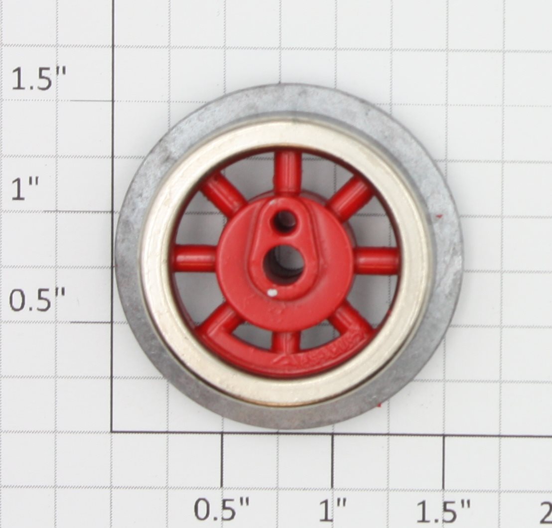 Lionel SLS-257-6 O Gauge Red 8-Spoked Wheel with Side Rod Boss