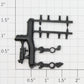 Roundhouse 34003 HO Trim Kit with Coupler, Brake Cylinder, and Stanchion