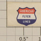 American Flyer 500-06 Red White Blue "American Flyer" Shield Sticker Decal