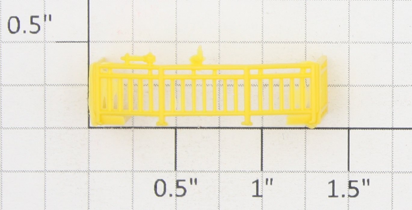 Roundhouse 90974 HO Yellow Observation Platform End Rail