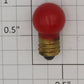 Lionel 432R 18 Volt Screw Base Translucent Red Large Globe Light Bulb