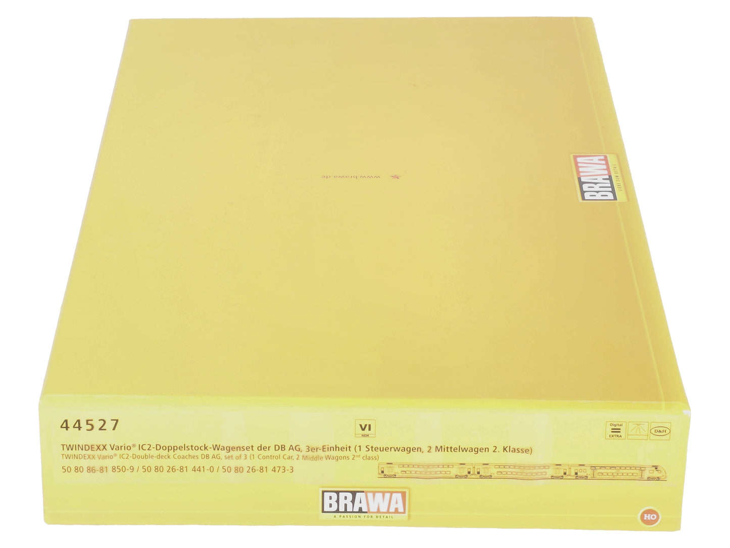 Brawa 44527 HO DB AG TWINNDEXX Vario IC2 Double Deck Coaches (Set of 3) LN/Box
