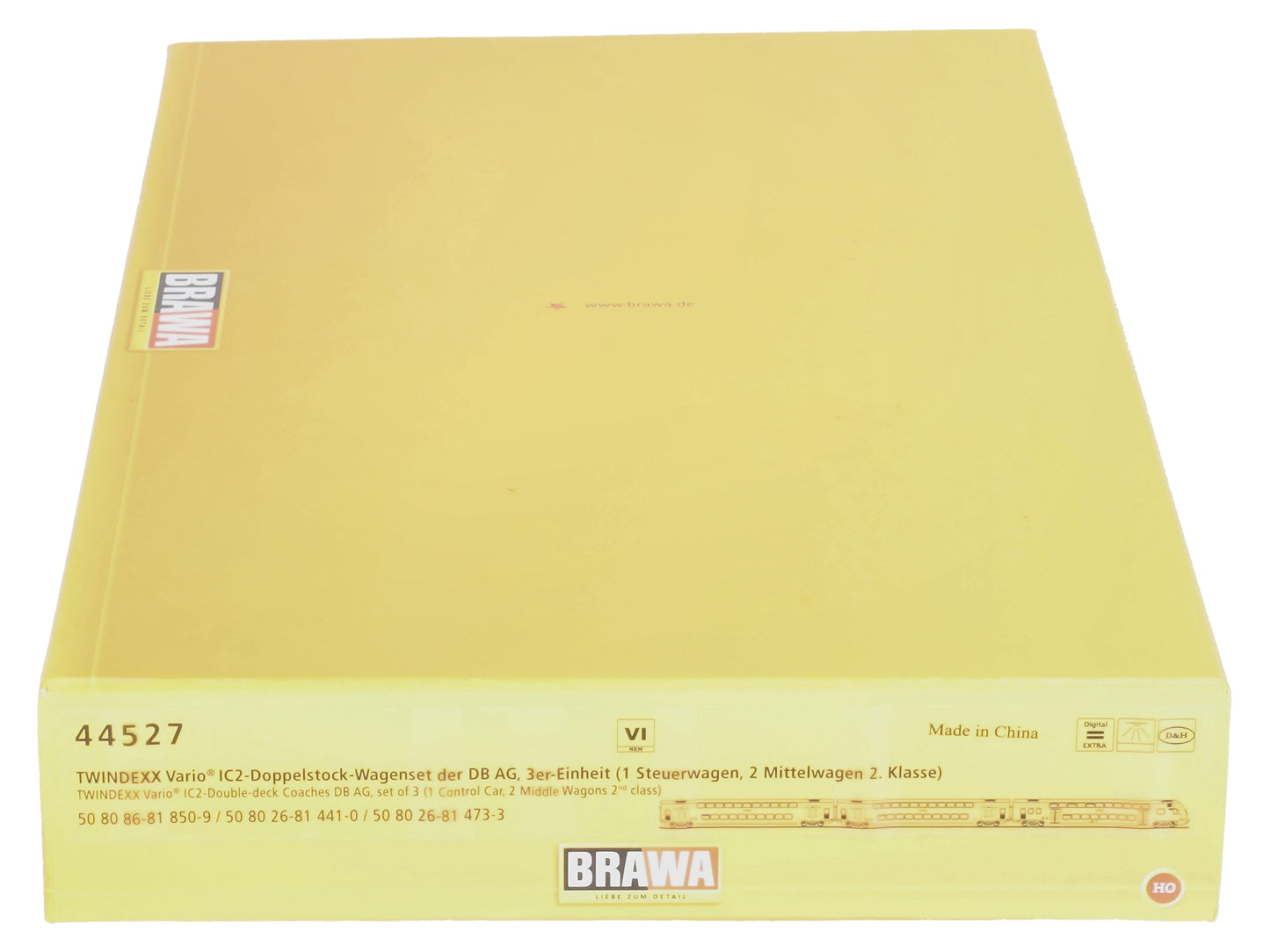 Brawa 44527 HO DB AG TWINNDEXX Vario IC2 Double Deck Coaches (Set of 3) LN/Box