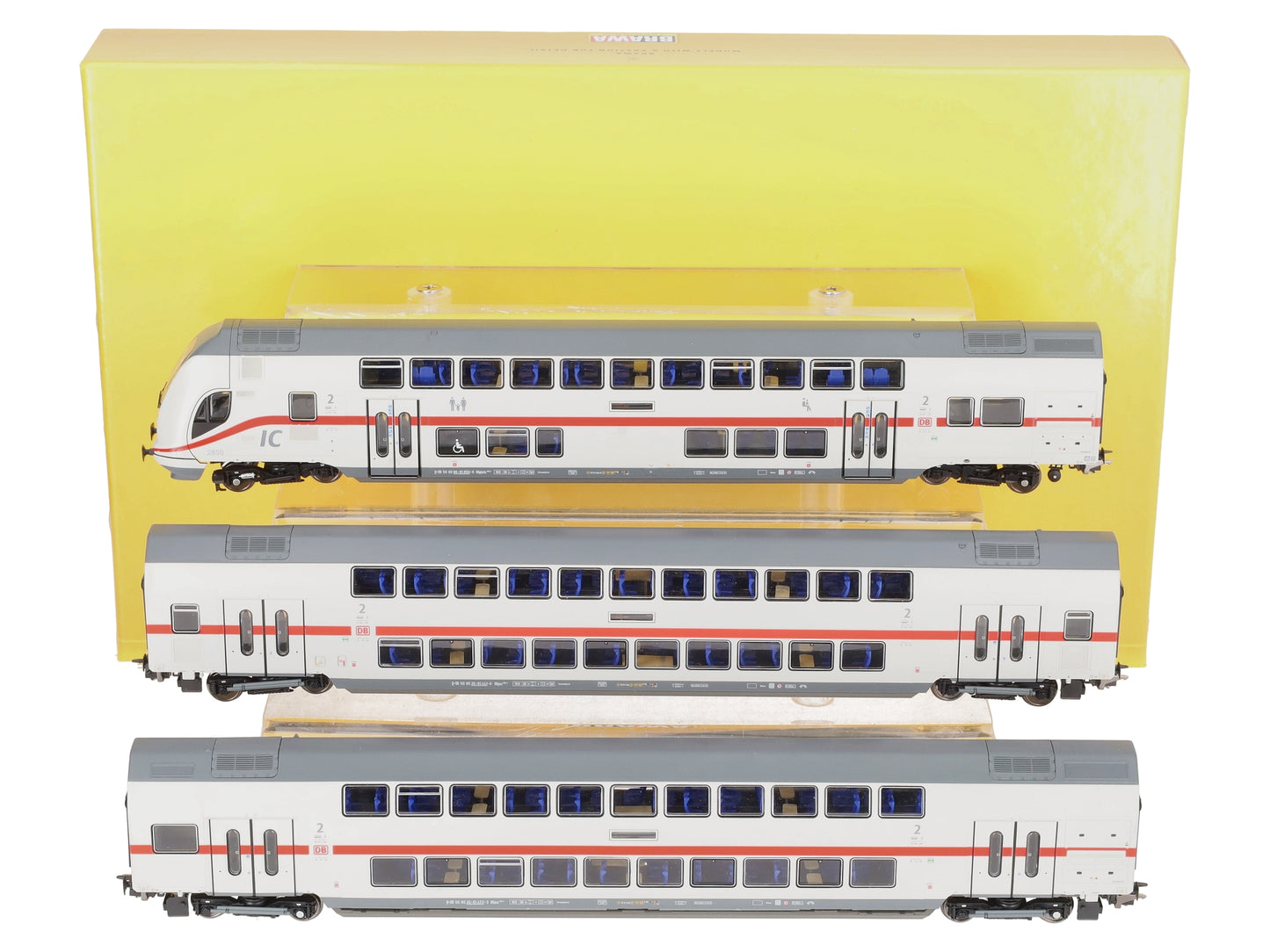 Brawa 44527 HO DB AG TWINNDEXX Vario IC2 Double Deck Coaches (Set of 3) LN/Box