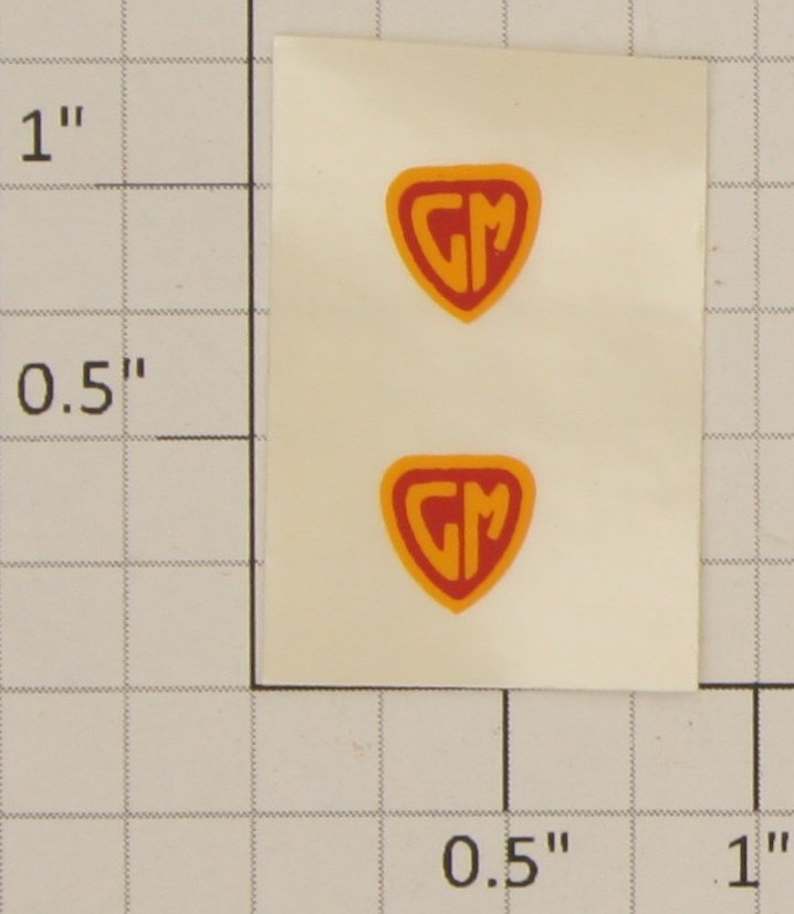 Lionel 397-32 Red/Orange GM Side Sticker Decal (Set of 2)