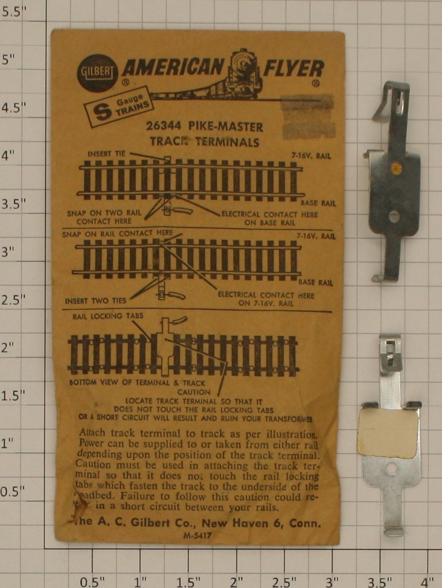 American Flyer 26344 Pikemaster Track Terminals (Envelope of 2)