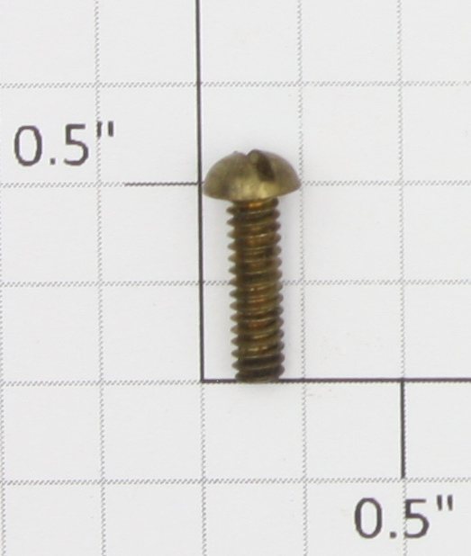 Lionel #6-32 x 1/2" Brass Slotted Round Head Machine Screw