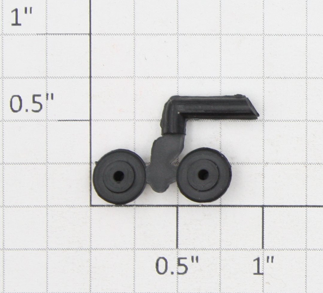 Roundhouse 29768 HO Black Plastic Flatcar / Handcar Wheels (Set of 2)