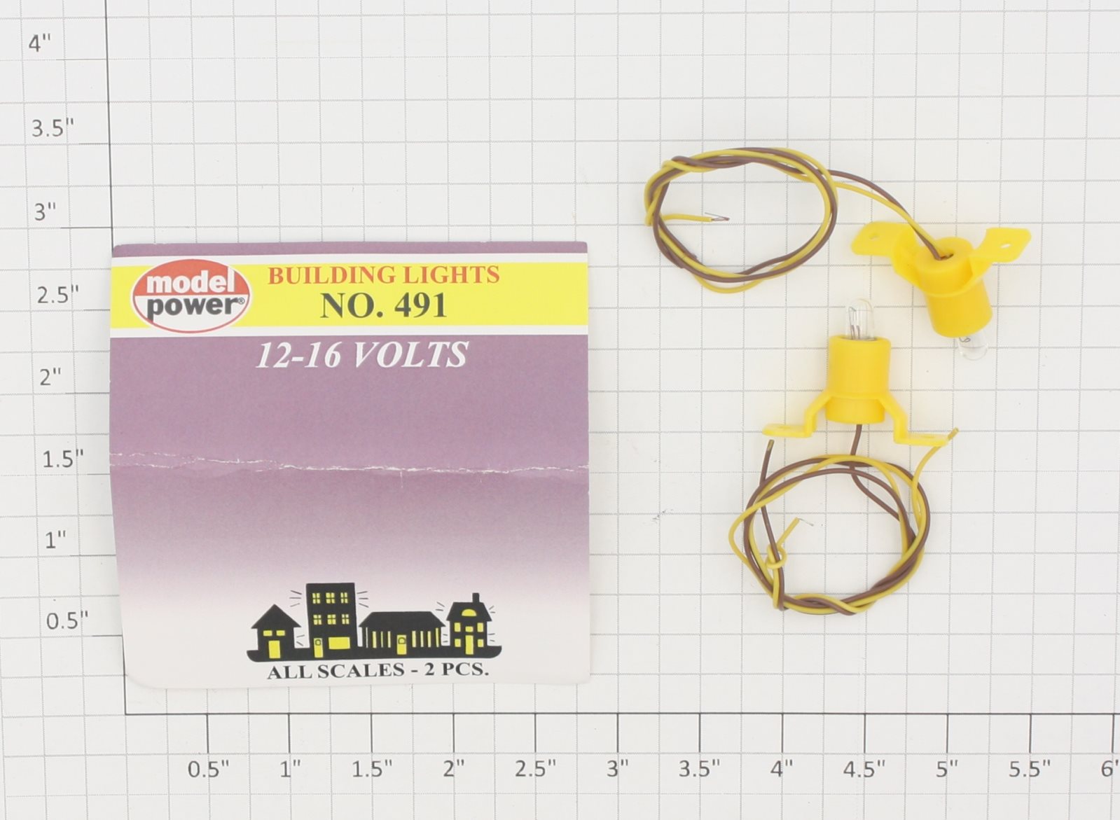 Model Power 491 14 Volt Mini Screw Base Clear with #461 Light Bulb (Bag of 2)