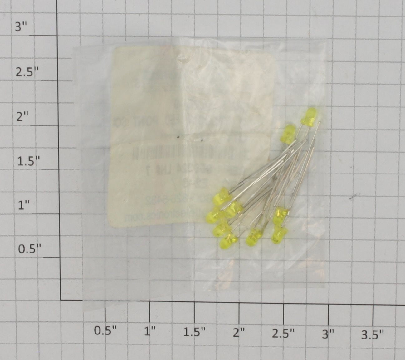 All Electronics MLED-9 T1 Yellow LED (Bag of 10)