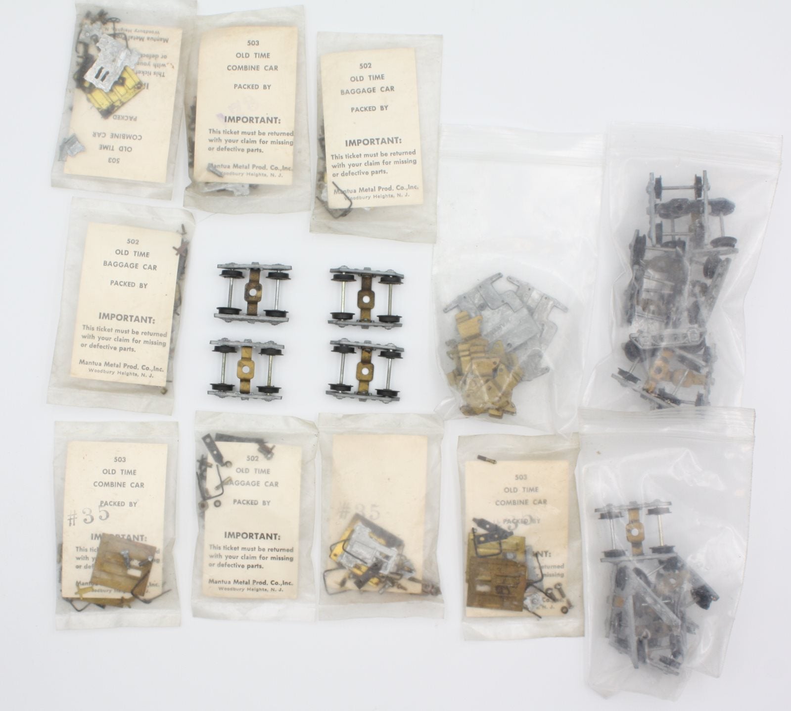 Acme 0918-16 HO Gauge Brass Passenger Car Parts Assortment